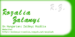 rozalia zalanyi business card
