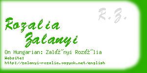 rozalia zalanyi business card